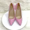 Tacco alto rosa 8 cm