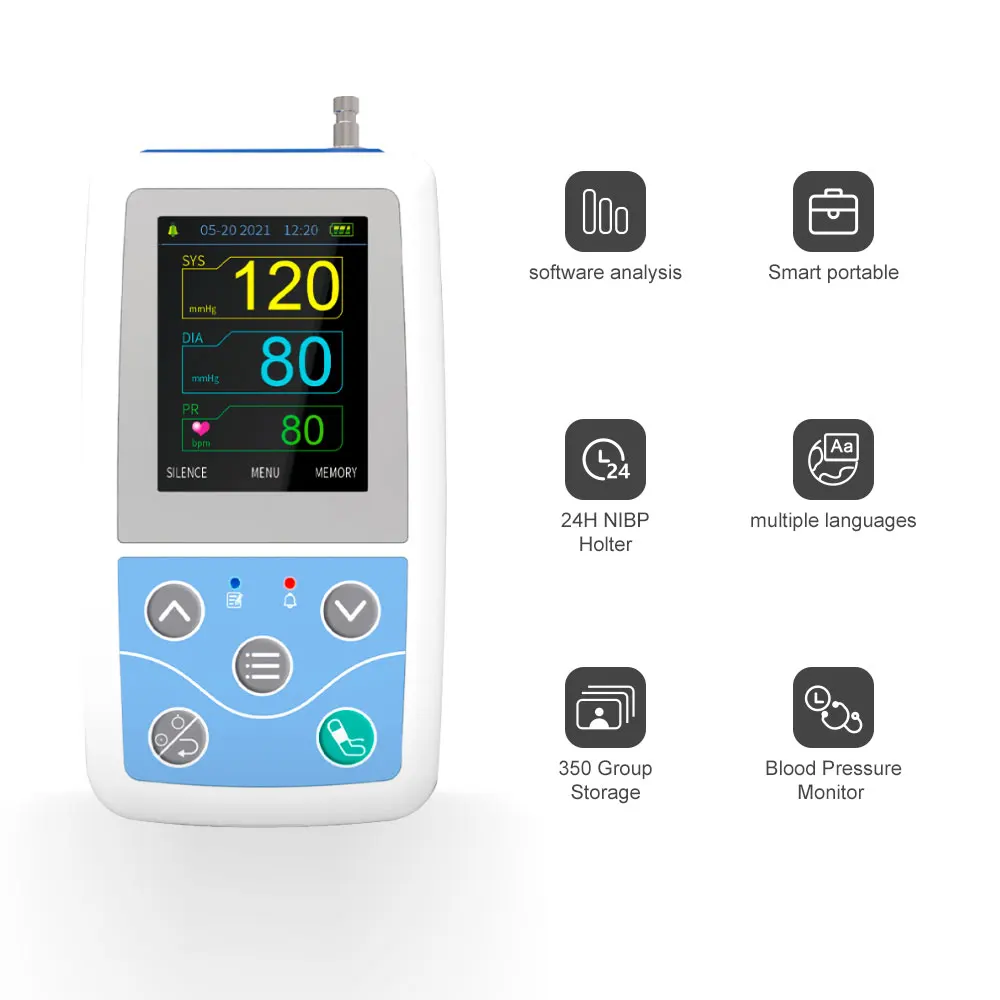CONTEC CE CONTEC ABPM50 Portable Handheld 24 Hour Holter Blood Pressure Monitor Bt