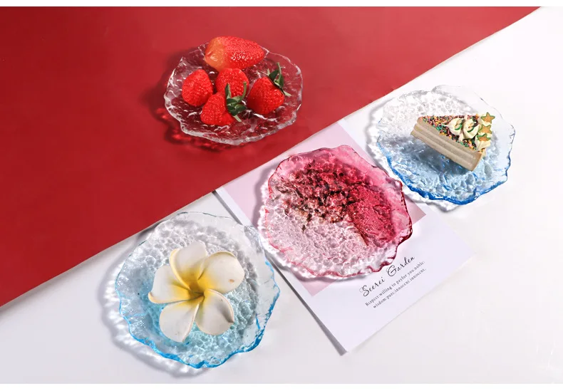 Manufacturer's direct sales creative gradient color ice dew plate factory