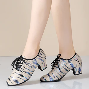 3.5/5cm Women's Latin Dance Shoes New Ballroom Dancing Shoes Comfortable Rubber Sole Modern Dance Shoes