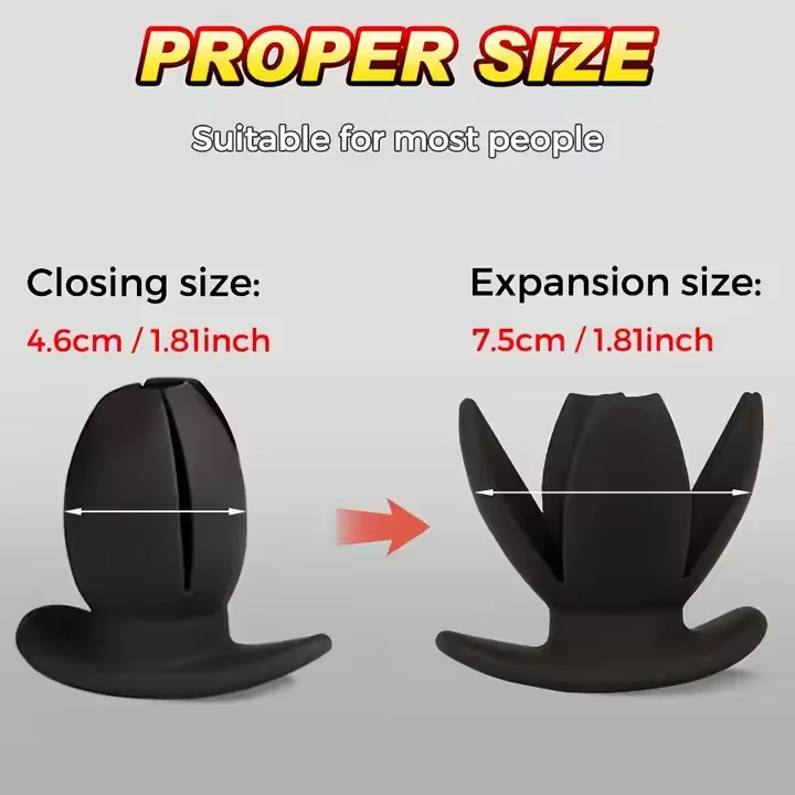 Silicone 4-Petal Design Hollow Silicone Anal Expander Anal Plug for Male and Female Anal Adult Products Silicone 4-Petal Design Hollow Silicone Anal Expander Anal Plug for Male and Female Anal Adult Products