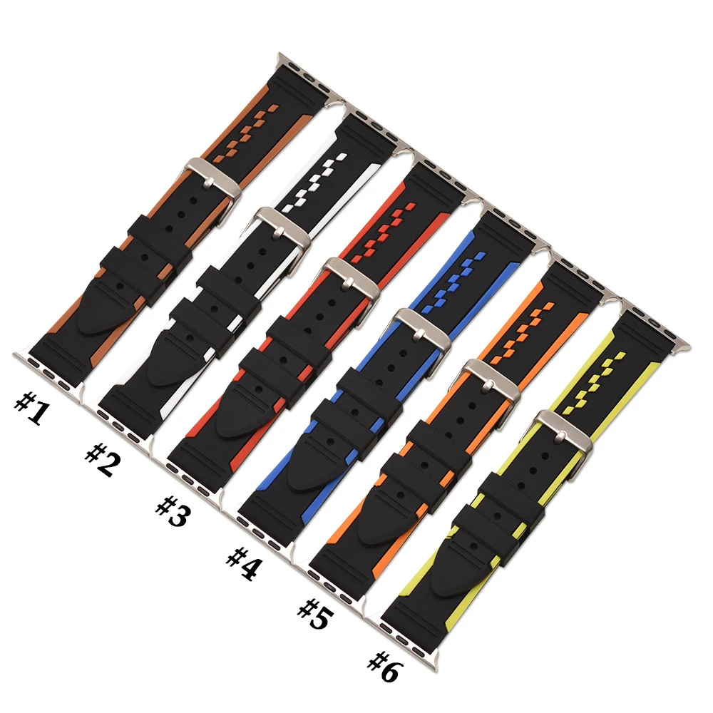 Sport Waterproof Adjustable Light Soft Silicone Watch Strap Replacement