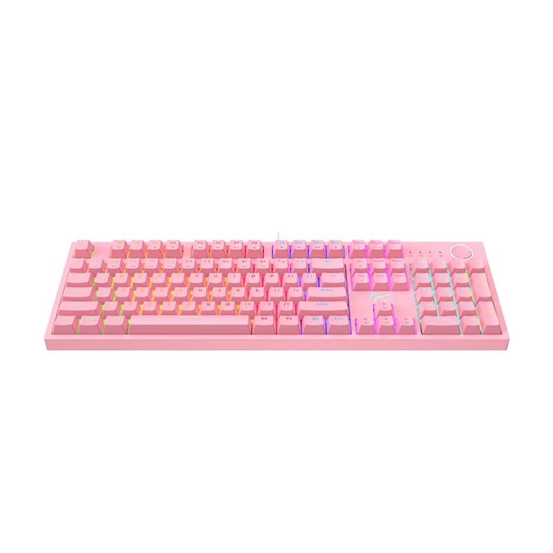 KB871L Usb 104 Keys Gaming Keyboard Wired Colorful Rgb Pink Gaming Keyboard Teclados Game for Gamer Desktop Computer