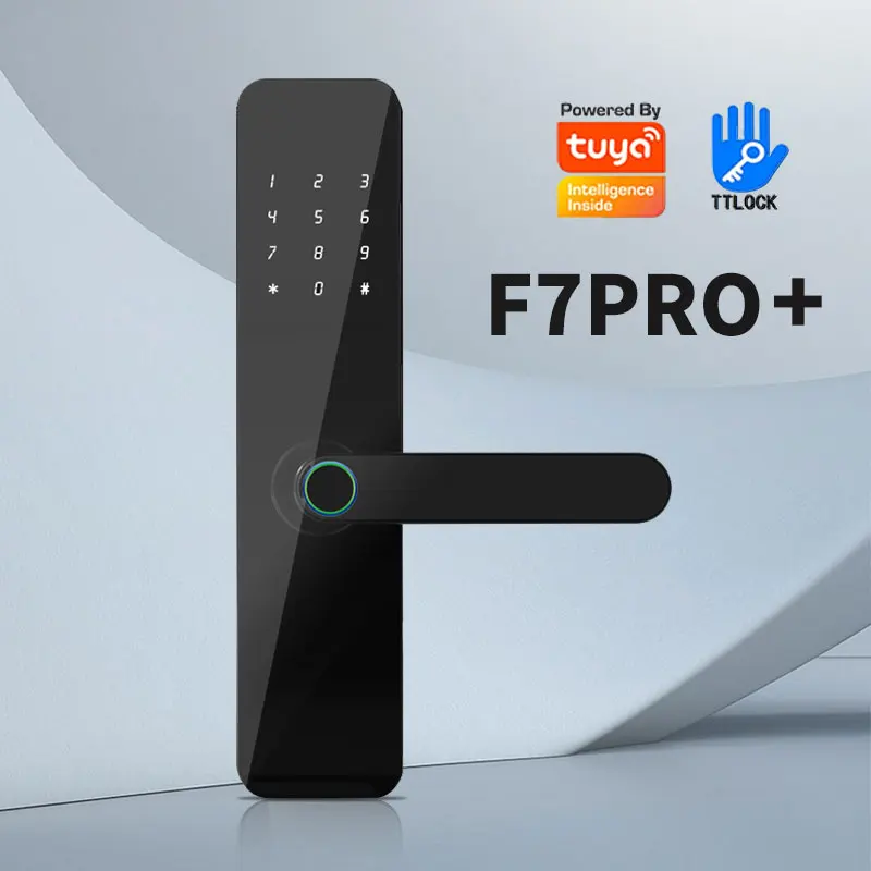 Bluelock Wooden Smart Door Lock Wi-Fi Enabled TTlock/Tuya App Control Aluminum Alloy Steel Door Cloud Home Hotel for
