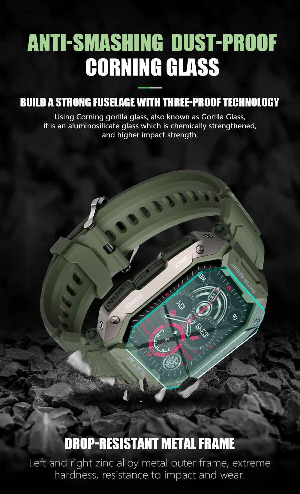 2026 C20 Plus Smart Watch BT Call 128M Memory 1.81inch Screen 1 ATM Waterproof 410mah Fitness Tracker Sports Smartwatch for Men