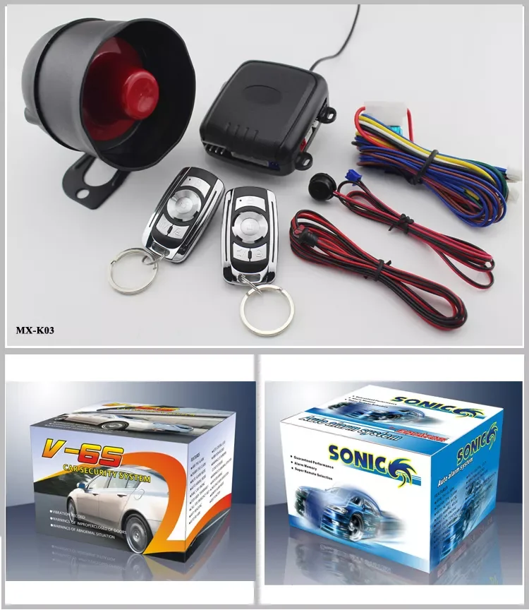 One Way Hopping Code Remote Smart App Car Alarm Fitting System
