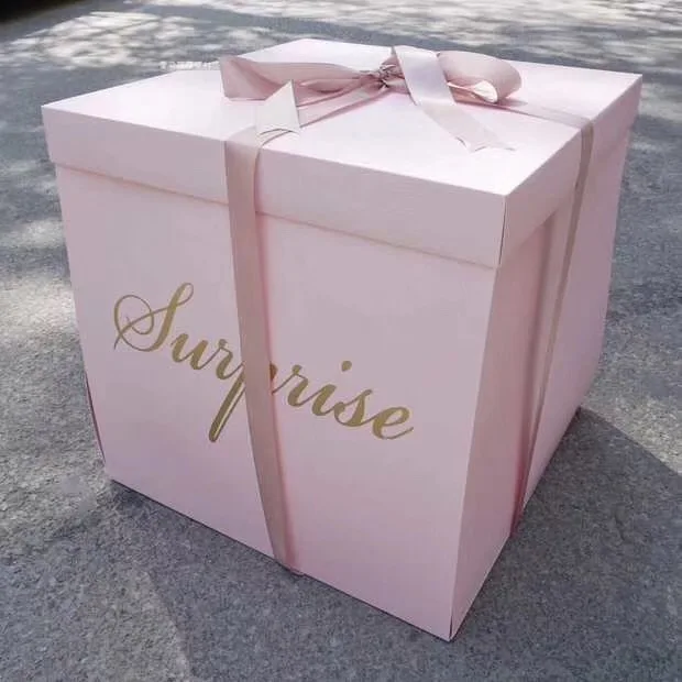 70*70*70cm super big  marriage proposa square surprise flower gift box