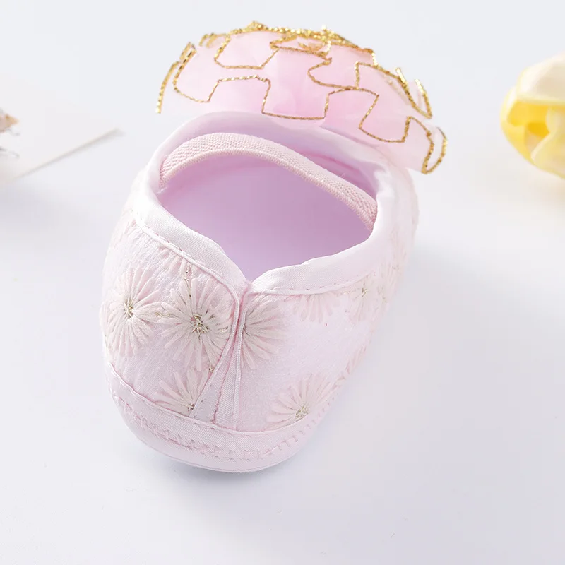 New Spring And Autumn Baby Shoes Hairband Set 01 Year Old Baby Shoes