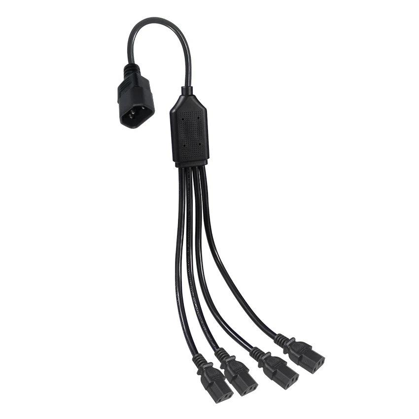 Server PDU Dual C13 C13 Splitter to C14 AWG 14 Y Adapter Cable Splitter Power Cords