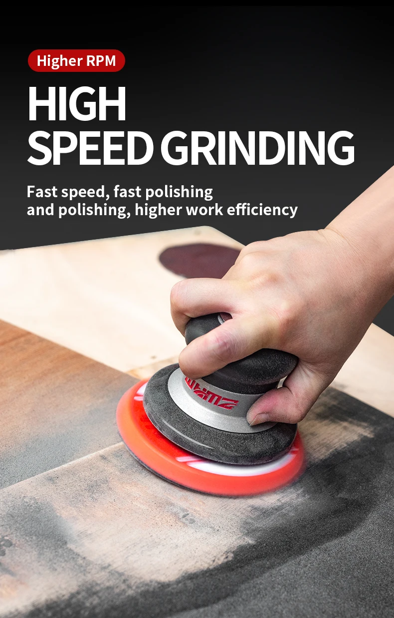 Car Sander Pneumatic 5"6" Dustless Sander For Wood Sander Sanding Car Polishing Pneumatic Car