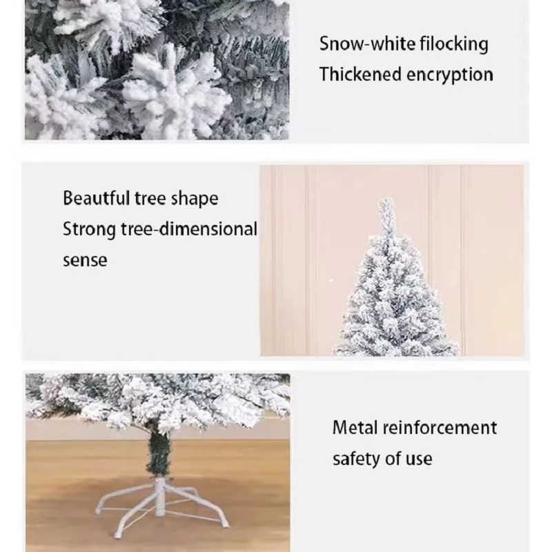 Helen 2023 New Product 1.5m3.0m Flocked Premium Xmas Tree Encryption