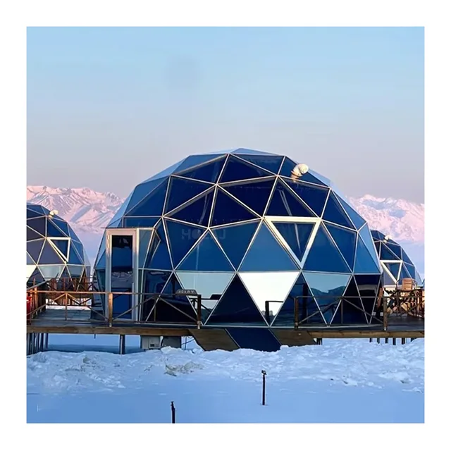 Custom Size Luxury Aluminium Frame Blue Dome Glass Wedding Tent for 1000 People Event Party