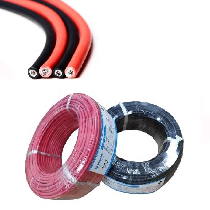 Solar PV DC Cable Custom Solar Connector Cables UV Resistant DC PV Wire 4mm2