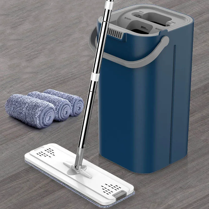 Hand Free Easy Use Self-washed Magic Flat Mop With Bucket Cleaning Mop ...