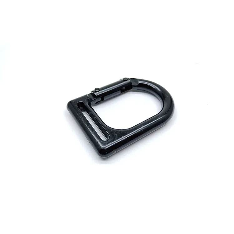 Black Tention Zinc Alloy Strap Buckle Making Accessories Yoga Swivel Snap Hook Carabiner Webbing Carabiner