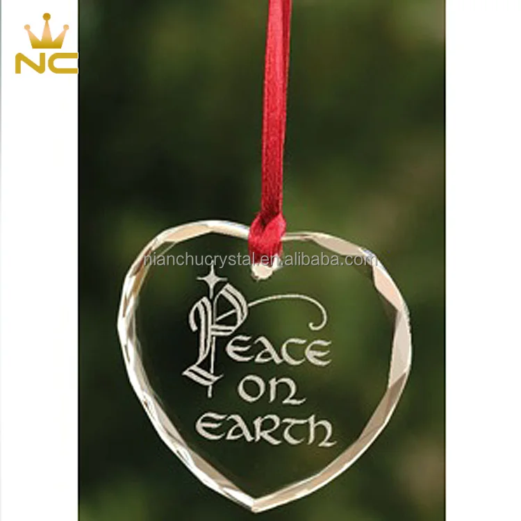 Laced 1st Holy Communion Glass Gift Heart Memorial Crystal Ornaments