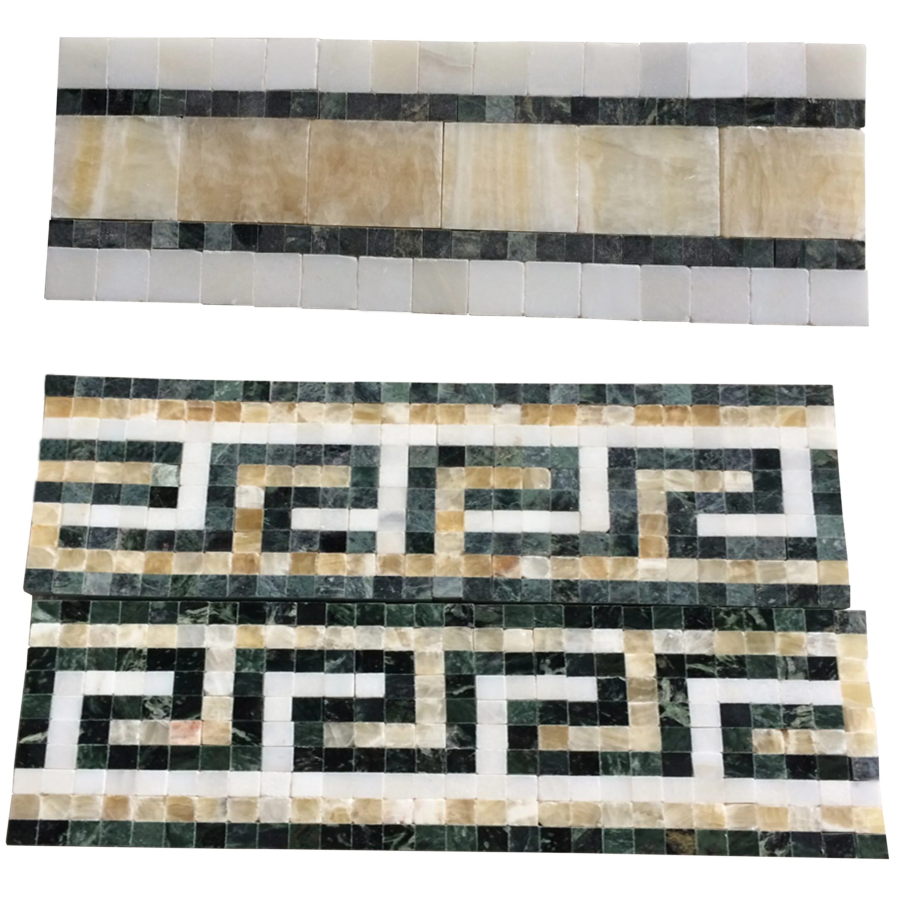 Natural Marble Onyx Mother Of Pearl Waterjet Border - Buy Luxury Flooring  And Wall Waterjet Border Decoration,Marble Onyx Mother Of Pearl Gem Stone  Mixed Water Jet Flooring Border Design Edging Product on