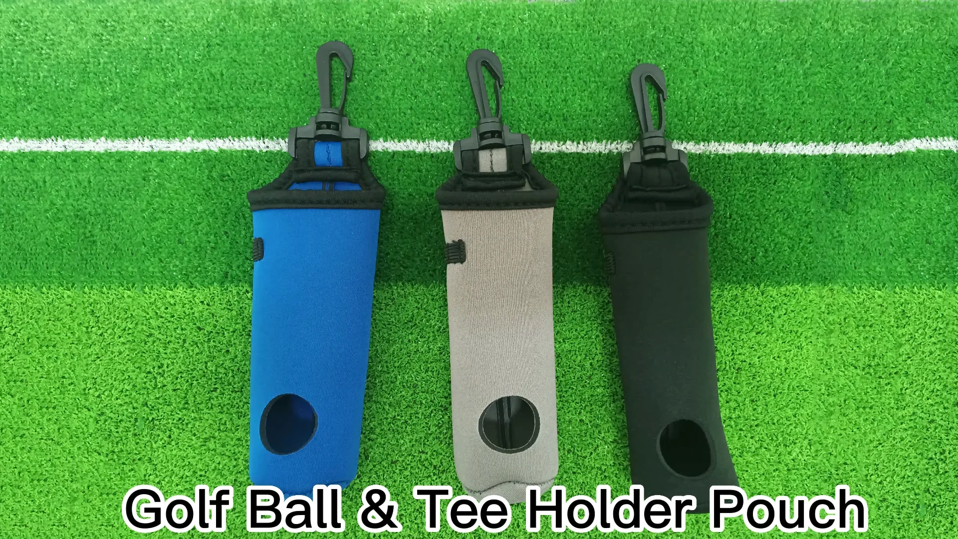 Tripple Golf Ball Washer Bag Pouch Accessories With Hook Portable