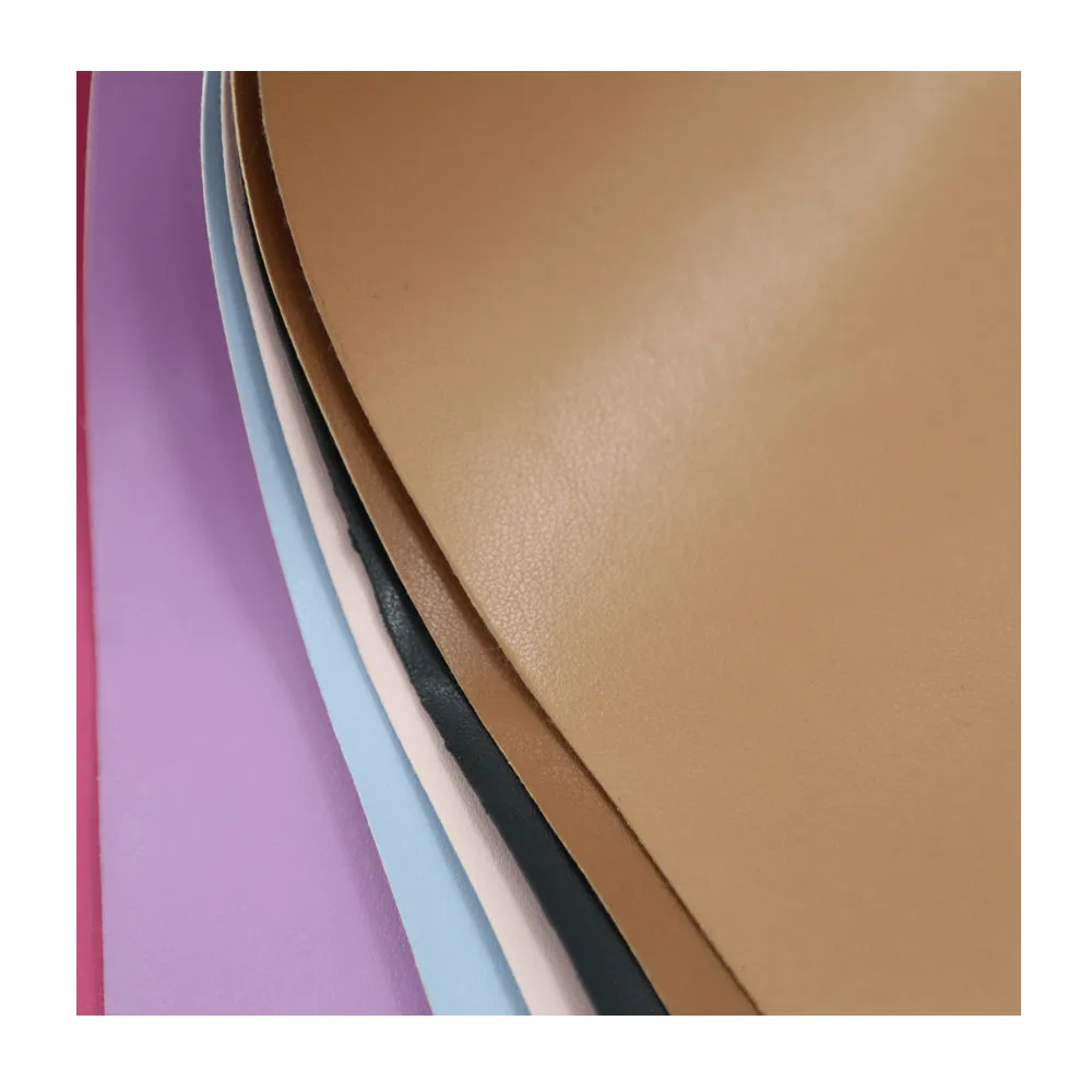 R61 Nonwoven PU Synthetic Embossed Faux Leather for Shoe Lining Material