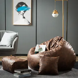 Wholesale leather bean bag furniture soft sofa bean bag chairs sitting best bean bags for adults