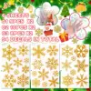 6 pcs golden snowflakes