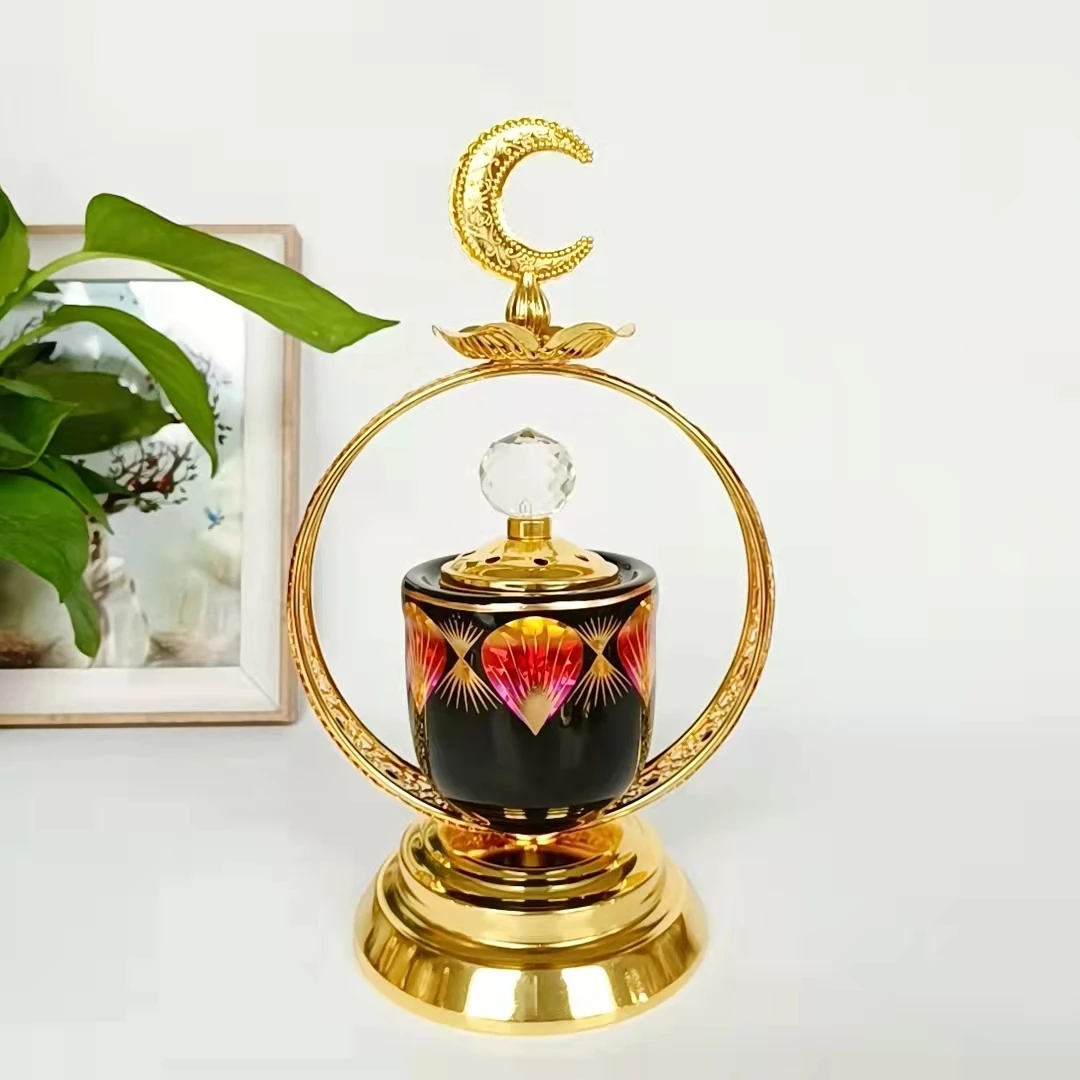 Metal Incense Burner Arabic Mubkhar Office Gift Censer Mubkhar Incense Burner Oud Bakhoor Jar