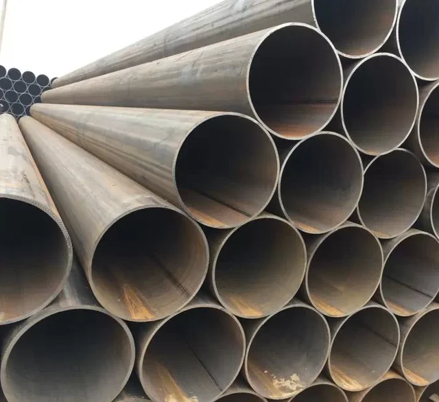 LSAW carbon steel welded pipe black epoxy painted welded steel pipe astm a53 S235 ERW steel pipe