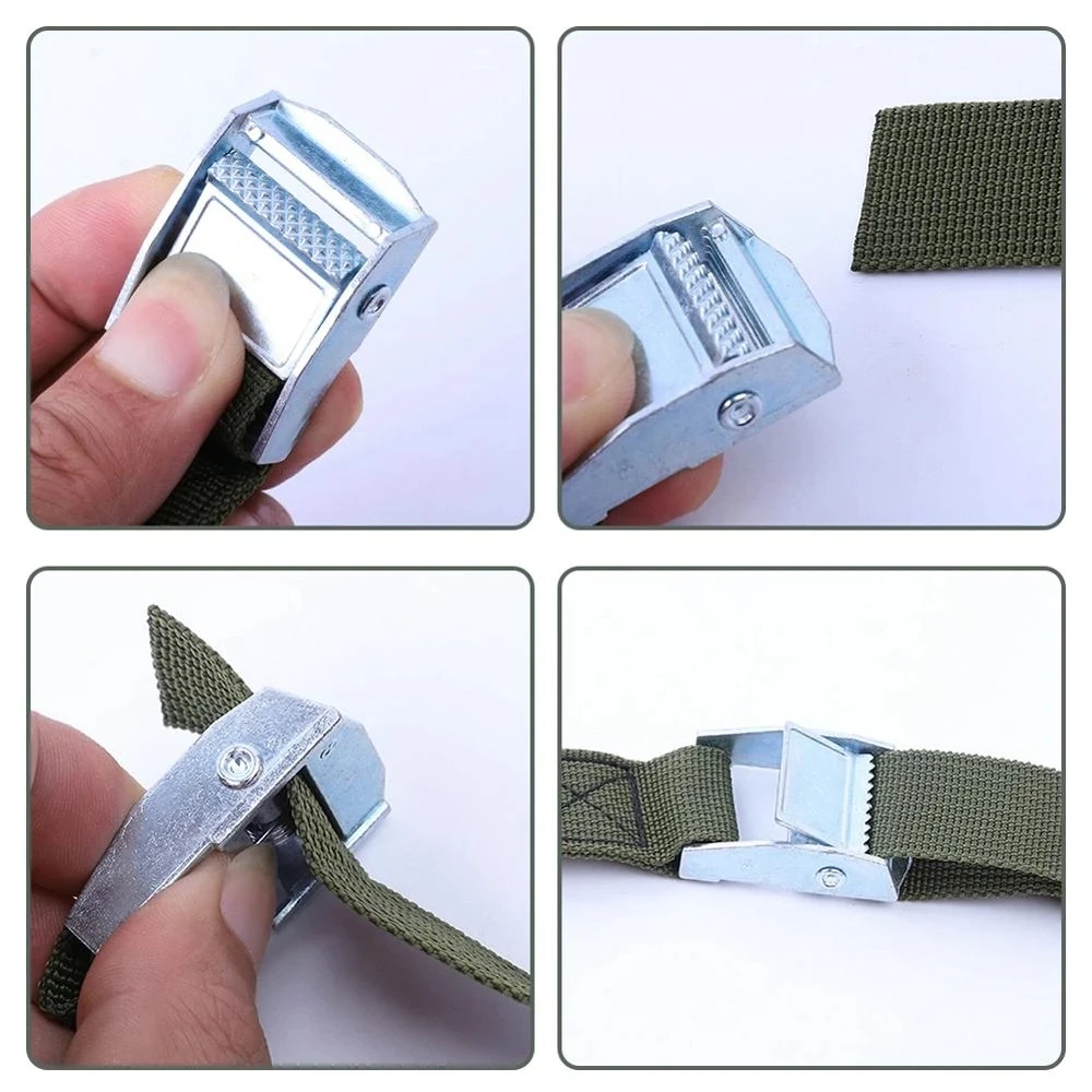 4M Buckle Tie-Down Belt cargo straps for Car motorcycle bike With Metal Buckle Tow Rope Strong Ratchet Belt for Luggage Bag