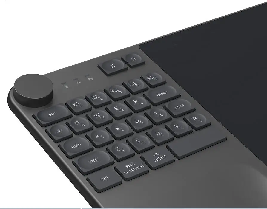 Huion Inspiroy KeyDail KD200 9x6 Inches Interactive Wireless Digital Pen Graphic Drawing Tablet with Keyboard