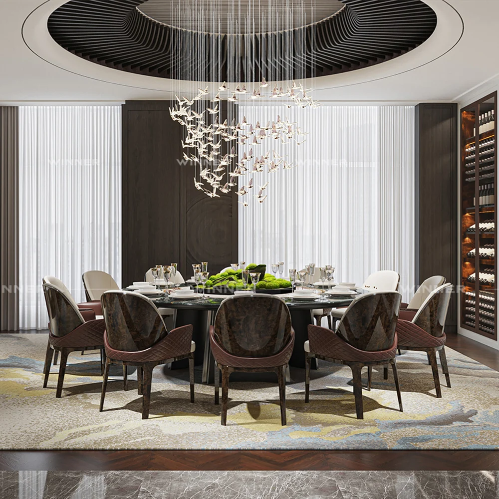 product new design exquisite indian marble inlay dining table   handcrafted luxurykitchen table-63