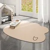 Tapis pour animaux de compagnie en cuir double face - riz minimaliste en forme de tête de chien