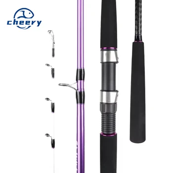 Boat Fishing Rod 1.8 Meters Solid Carbon Rod Straight Handle Slightly Super Hard Lightweight for Marine Boat Sea Fishing Rod – Hard Lure – view 2