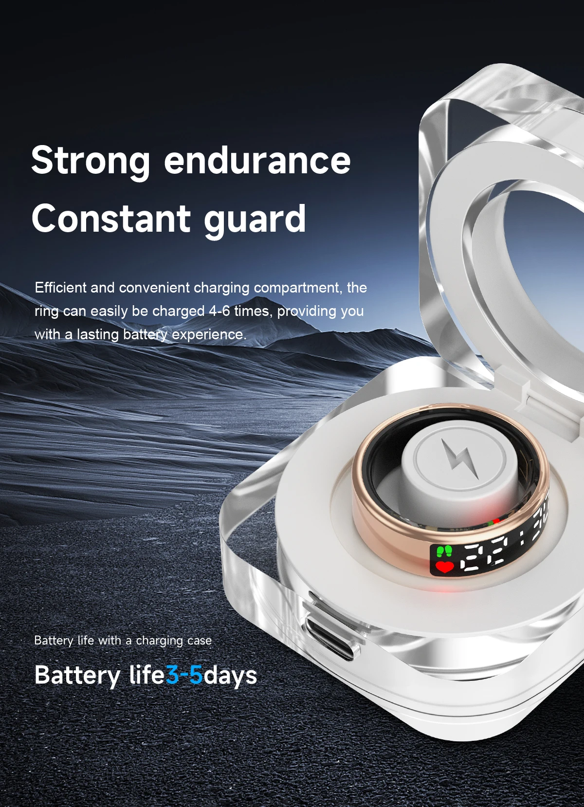 If you are searching for a supplier of a product with perfect quality control and highly competitive prices, which gives you an advantage in expanding your local market, then contact us now!  Competitive suppliers of  SR08 Smart Display Screen Smart Ring Waterproof Health Monitoring Sleep Tracking Rings with Charging Case
