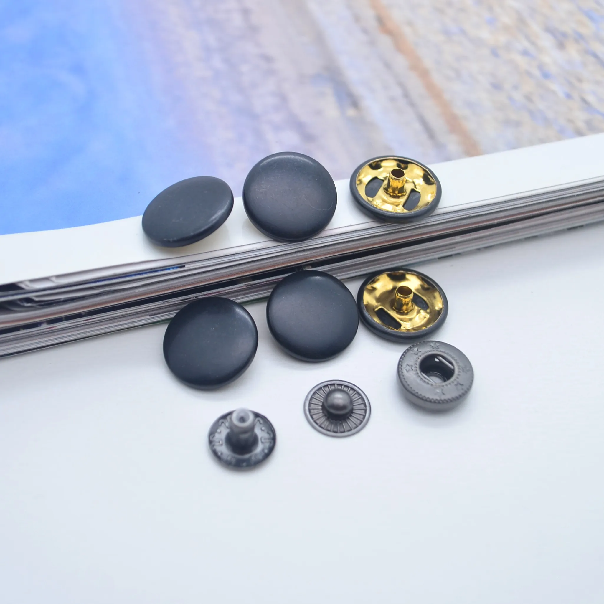 Source 15mm Brass Metal Press Studs Sewing Button Double Snap Button for  Jeans/Clothing/DIY on m.