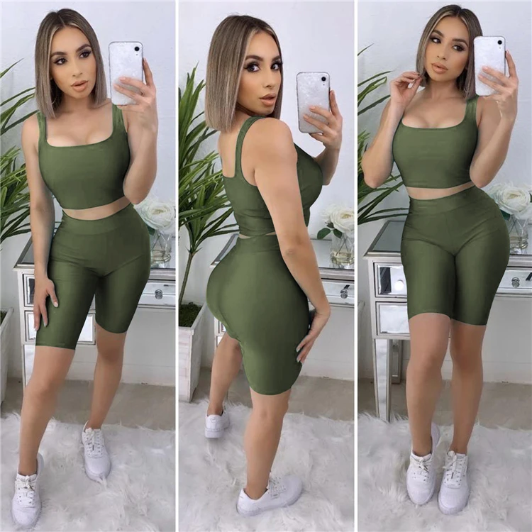 1041219 Latest Design Women Clothes 2021 Summer Outfits Two Piece Set Women Clothing