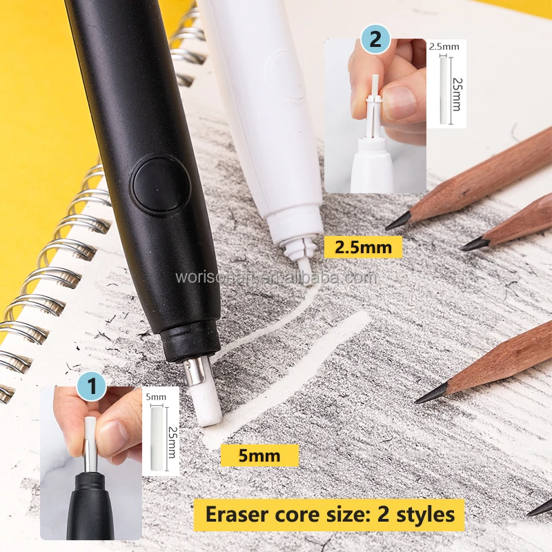 Electric Eraser Pencils - Kawaii Drawing Kneaded Erasers School Stationery  Suppl