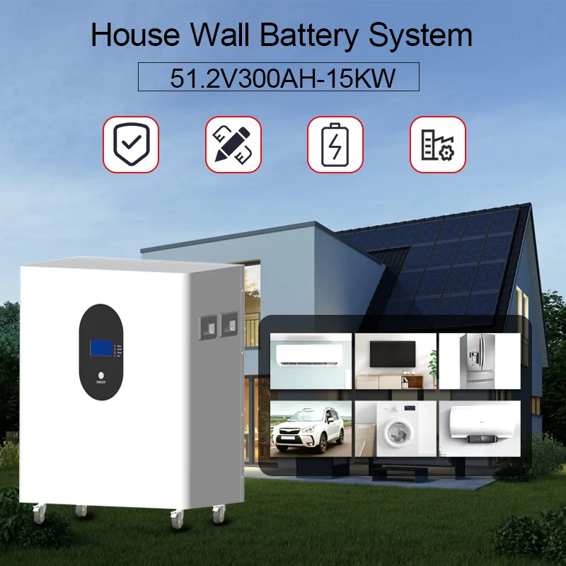 10kWh Storage System Lithium 200ah 48V Lifepo4 Battery Wall-mounted Stand Power Wall with Inverter for Household Energy