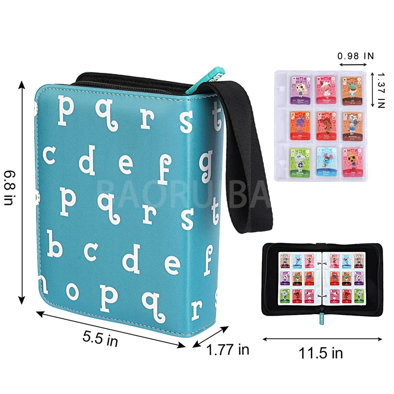 GLDRAM 300 Pocket Card Binder For Zelda Amiibo & Animal Crossing Cards - Themed Collector's Album 300 Pocket Card Holder GLDRAM 300 Pocket Card Binder For Zelda Amiibo & Animal Crossing Cards - Themed Collector's Album 300 Pocket Card Holder