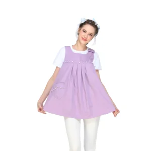 Short Sleeve Fitted Soft Cotton & Stainless Steel Pregnancy Dress Safety Workwear for Pregnant Women Spring/Summer/Autumn