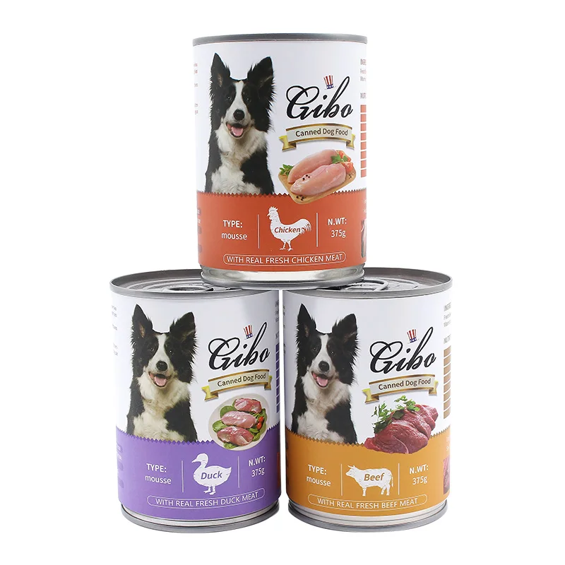 Wholesale Gibo Brand Beef Flavor Canned Dog Food High Quality Meat
