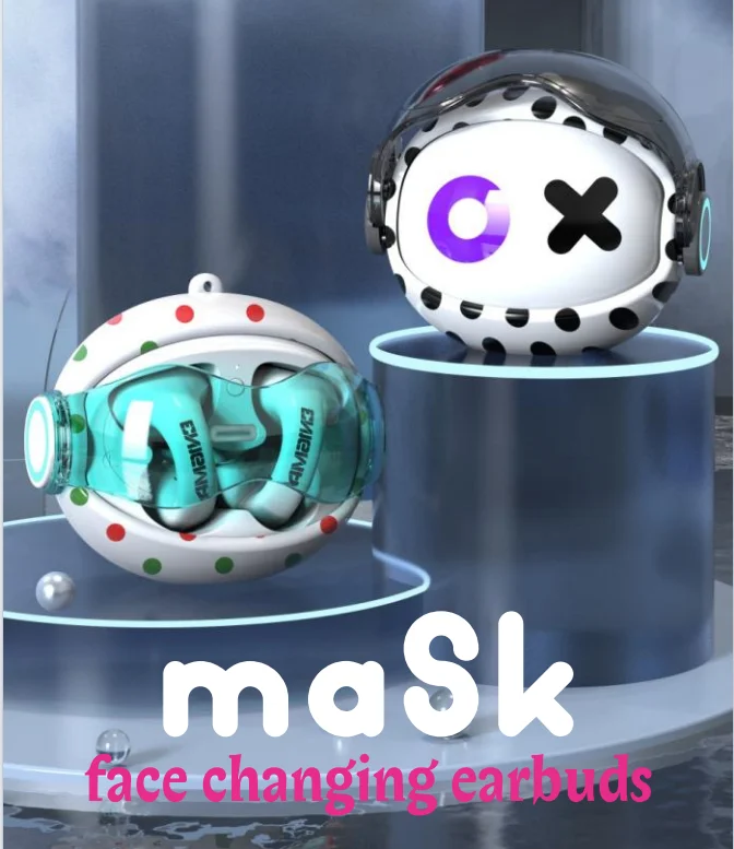 Cartoon  Robot  Earclip  Earphone  Earbuds  for Kids, Radio, PC, Gaming, Mobile Phone, Travel, DJ , Translator,FM