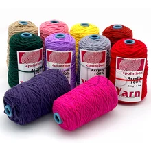 In Stock 600g 8 ply 90 Color Bulk Hand Knitting Acrylic Yarn For Tufting Long Staple Tufting Combed Milk Cotton