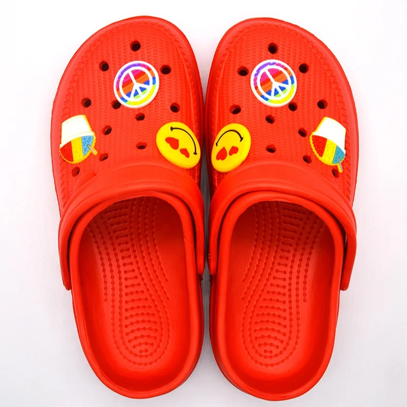 Нескользящие Детские сандалии нового дизайна, пляжные шлепанцы для девочек из мягкого ЭВА, садовая обувь для женщин