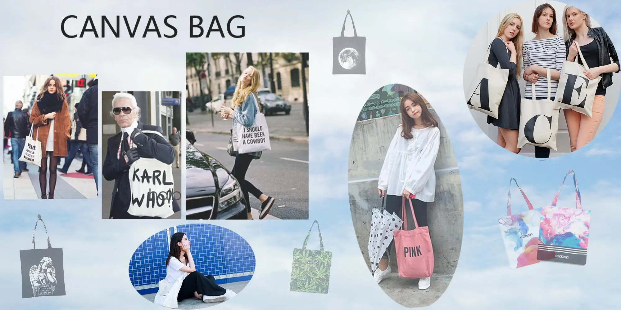 Custom Black Handle Blank Sublimation Tote Custom Printed Logo Organic Cotton Canvas Bag Buy