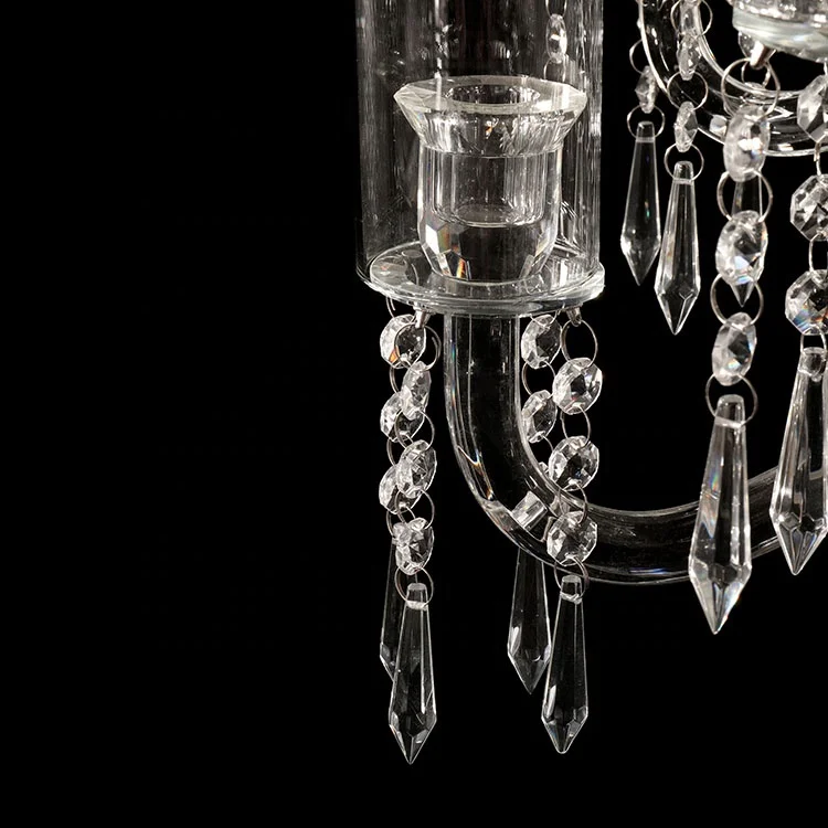 
 MH-ZT286 9 руки с украшением в виде кристаллов канделябры свадебного стола стеклянные трубки центральные подсвечник  