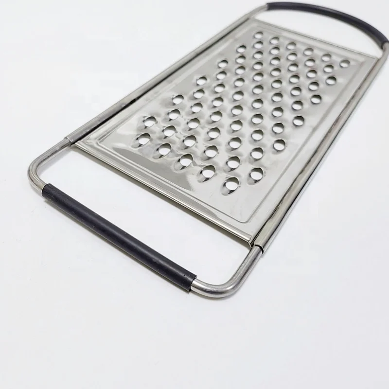 1pc Stainless Steel Cheese Grater With Non-slip Handle, Sliver