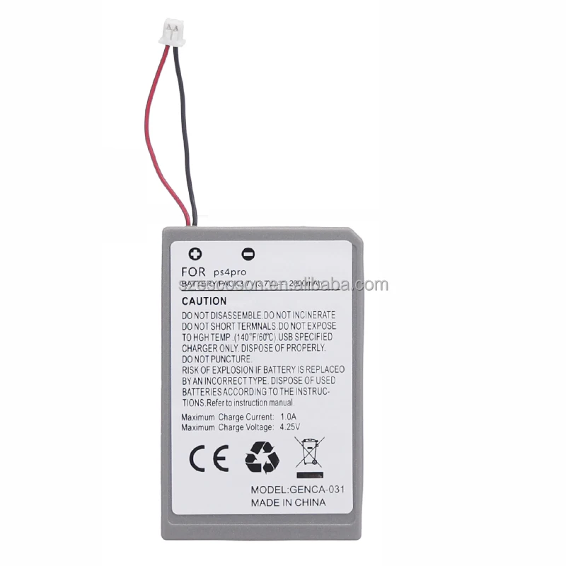 2000mAh Replacement Battery Pack for PS4 Battery Power Supply for PS4 Pro Slim Gamepad Battery Charging Cable