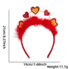 Fascia per capelli con piume rosse Love 6