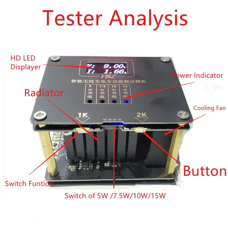 Qi App Mpp Bpp Epp 10w 15w Testing Wireless Charger Tester For Wireless