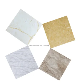 luxury high quality customize stone marble self-adhesive Glue Down Planks PVC plastic Flooring marble pattern